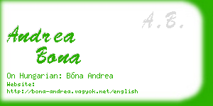 andrea bona business card
